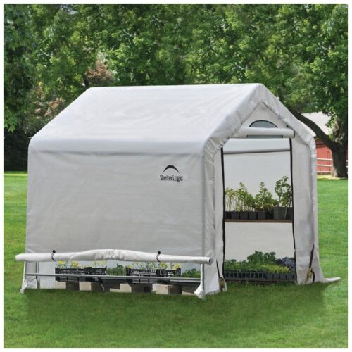 ShelterLogic Garten-Gewächshaus weich – Weiß – 180 x 180 x 180 cm