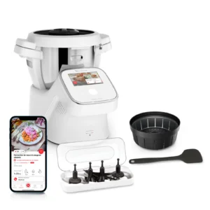 Moulinex i-Companion Touch XL Kochroboter HF935110 – 12 Programme, 9 Zubehörteile, 4,5 Liter, Wi-Fi, Touchscreen